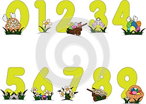 Figures. Easter numbers. celebration.